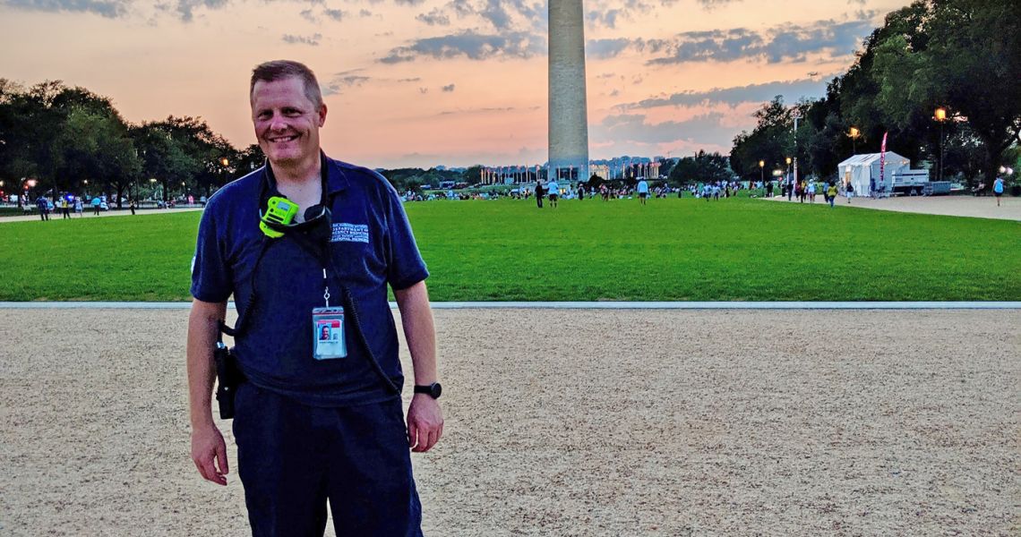 Andrew Garrett, MD, MPH, on the National Mall
