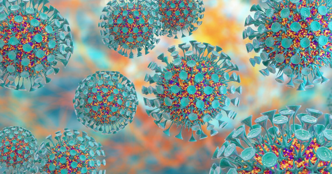Illustration of HIV/AIDS cells
