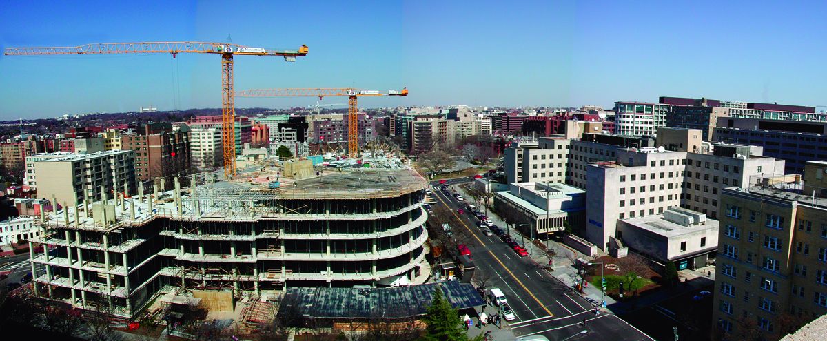 GW Hospital being built across the street from old hospital