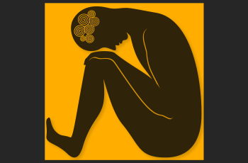 Illustration representing a person in distress